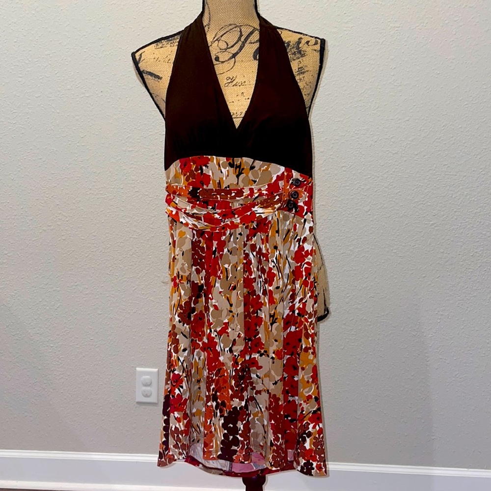 Wrapper Flowered Dress Sz Medium